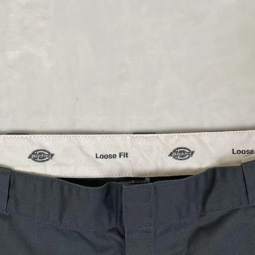 Dickies Shorts Mens 42 Gray Work Chino 12 Inseam Flat Front Workwear Utility